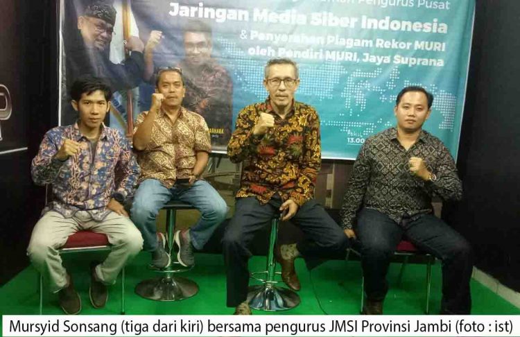 Mantan Ketua PWI Jambi Mursyid Sonsang Terpilih Jadi Dewan Pembina JMSI Pusat