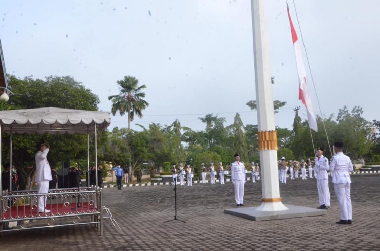 Upacara Peringatan HUT RI ke 75 Tahun 2020, Bupati Syahirsah Bertindak Sebagai Inspektur Upacara