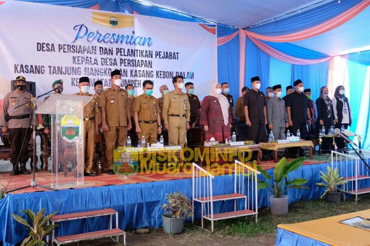 Bupati Muaro Jambi Resmikan 2 Desa Dan Lantik Pejabat Kepala Desa