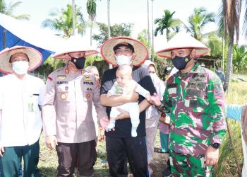 Bupati Tanjung Jabung Barat Panen Padi Raya Kampung Tangguh Siginjai