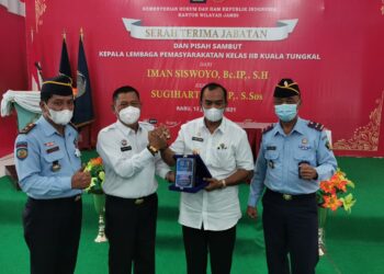 Wabup Tanjab Barat Saksikan Acara Serah Terima Jabatan Kalapas Kelas IIB