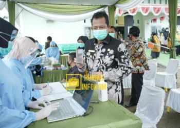 Wabup Muaro Jambi Hadiri Pencanangan Vaksinasi Covid-19 Tahap Pertama