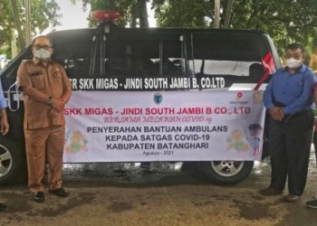 Penanganan Covid-19, Batanghari Terima Bantuan Ambulans dari SKK Migas