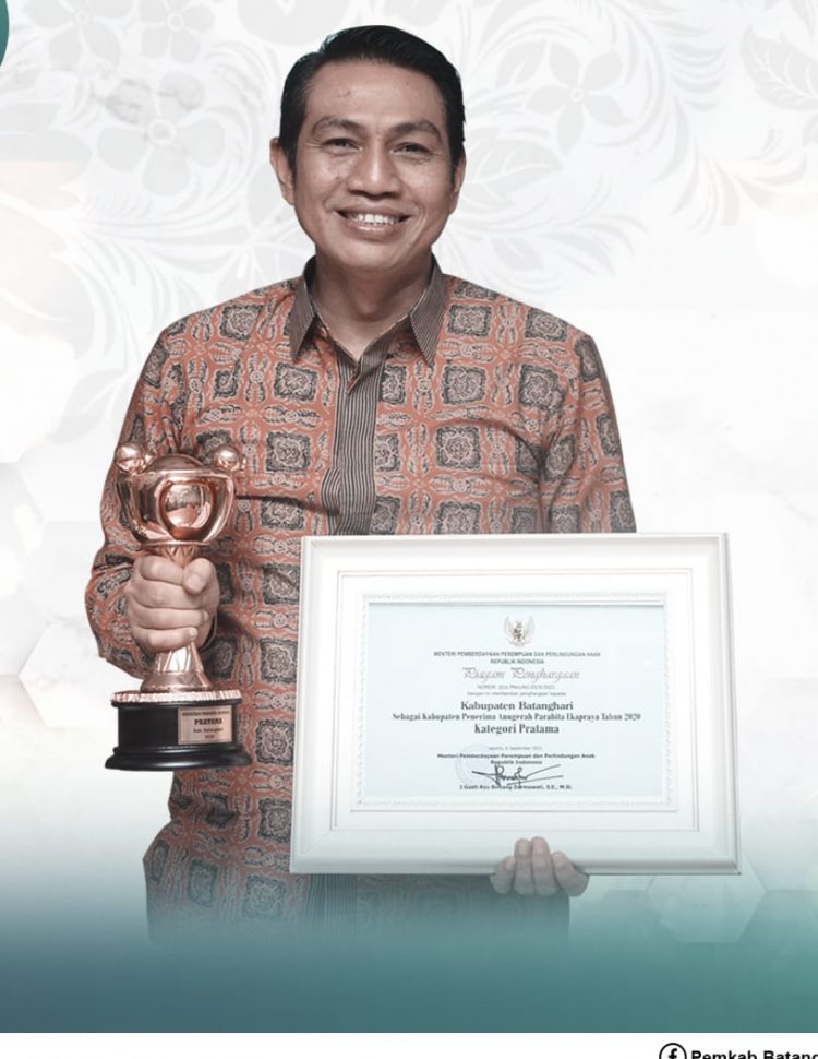 Bupati Batanghari Dianugrahi Penghargaan APE dari Menteri PPPA RI