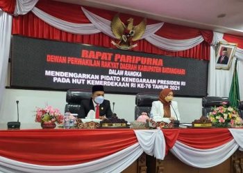 Rapat Paripurna DPRD Batanghari dalam Rangka Mendengarkan Pidato Kenegaraan Presiden RI