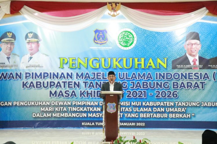 Bupati Tanjab Barat Hadiri Pengukuhan Dewan Pimpinan Majelis Ulama Indonesia (MUI)
