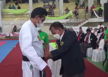 Bupati Batanghari Secara Resmi Buka Kejuaraan Karate Open Plus Batanghari Cap