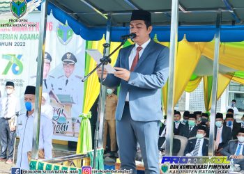 Bupati Batanghari Pimpin Upacara HAB Ke-76 Kementerian Agama RI