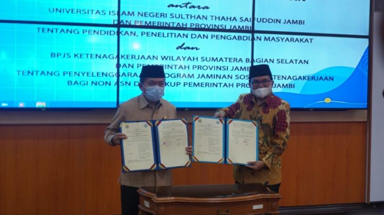 Al Haris Tandatangani MoU Dengan UIN dan BPJS Ketenagakerjaan