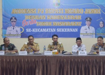 Pj. Bupati Muaro Jambi Audiensi Dengan Perangkat Desa dan Tokoh se Kecamatan Sekernan