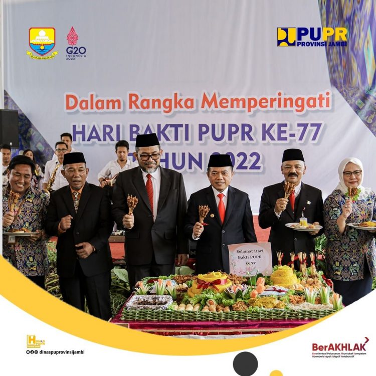 Dinas PUPR Provinsi Jambi Gelar Upacara Peringati Hari Bakti PUPR ke–77 di Kantor BPJN
