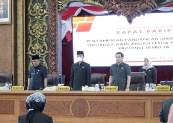 DPRD Jambi Gelar Paripurna Penyampaian Pandangan Fraksi Terhadap Ranperda Perubahan APBD
