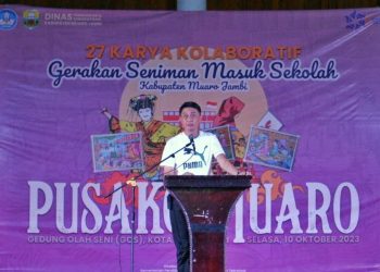 Pj Bupati Buka Kegiatan Gerakan Seniman Masuk Sekolah yang digagas oleh Disdikbud Kabupaten Muaro Jambi