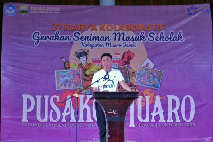 Pj Bupati Buka Kegiatan Gerakan Seniman Masuk Sekolah yang digagas oleh Disdikbud Kabupaten Muaro Jambi
