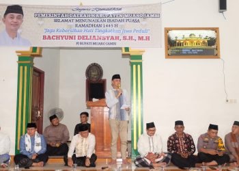 PJ Bupati Muaro Jambi Bachyuni Beserta Rombongan Ikuti Safari Ramadhan di Desa Mingkung Jaya
