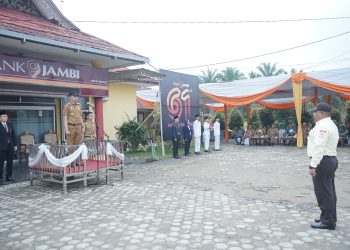 PJ Bupati Muaro Jambi Jadi Inspektur Upacara Peringatan Hari Ulang Tahun HUT Bank Jambi ke 61