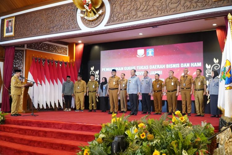 Gubernur Al Haris Kukuhkan Gugus Tugas Bisnis dan HAM Provinsi Jambi