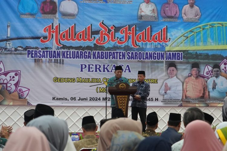 Gubernur Al Haris Kompak  Bersama Wagub Sani Hadiri Halal BI Halal bersama PERKASA