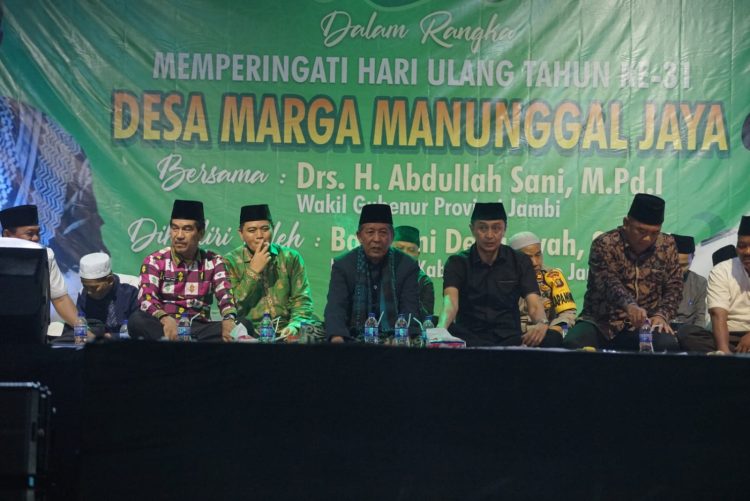 Pj Bupati Muaro Jambi Hadiri Acara Ulang Tahun Desa Marga Manunggal Jaya