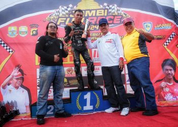 Pj Bupati Muaro Jambi Dampingi Gubernur Tutup Kejuaraan Balap Motor Jambi Fun Race Tahun 2024