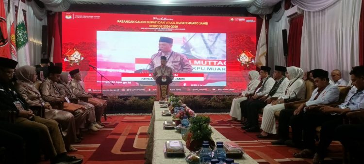 Ini Pesan Ketua KPU Muarojambi saat Pendaftaran Cakada BBS-Junaidi Mahir